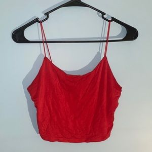 Red crop top